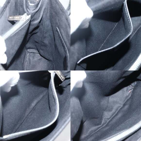 CELINE C Macadam Canvas Hand Bag Black Silver - Picture 12 of 13